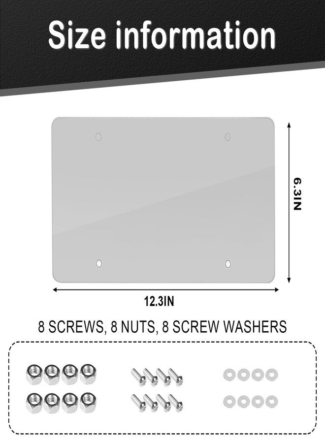 Wanheart 2-Pack Durable License Plate Protecters, Slim Design, Rust-Proof Plastic Holder, Fits All Standard Plates, Screws Included (Clear Gray) - Image 3