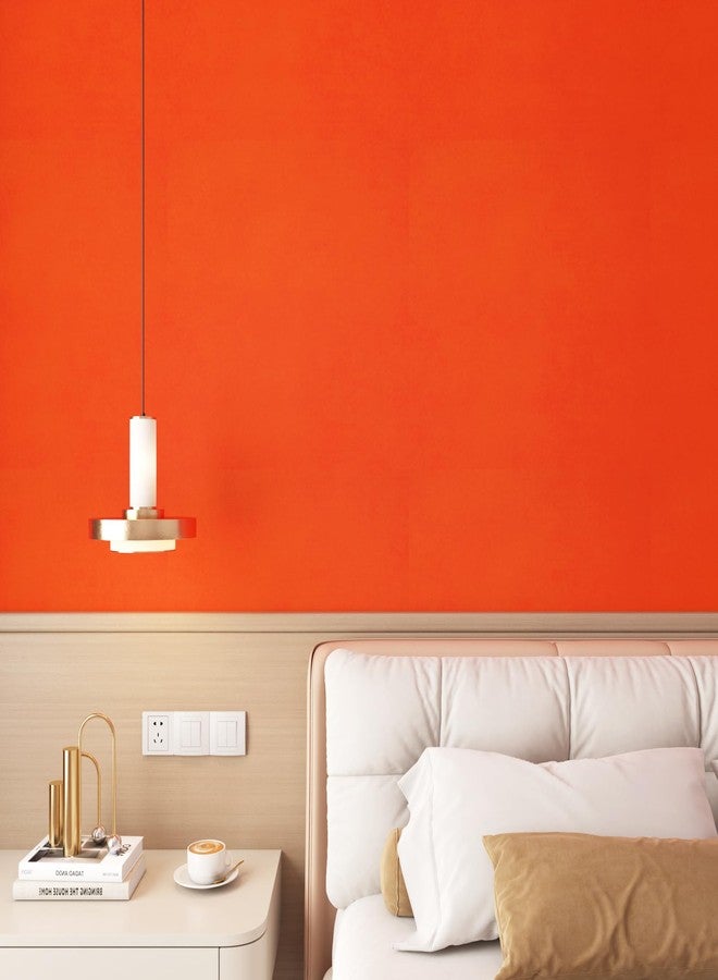 Decotalk Orange Velvet Peel and Stick Wallpaper Felt Fabric Wallpaper for Jewelry Box Drawer Liner 15.7x120 Inch Adhesive Felt Wall Paper Orange Contact Paper for Cabinets and Drawers - Image 5