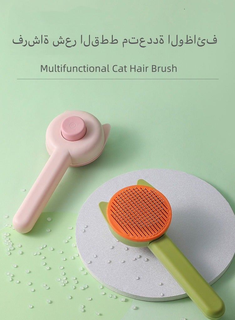 Generic 1PC Pet Self-Cleaning Grooming Brush Kit, Cat Grooming Kit For Cats With All Hair Types, Grooming Kit Beauty Kit Brush Nail Clippers for Pet, Pet Nail Clippers（color random）  - Image 2