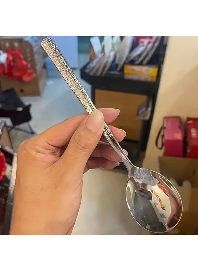 2 قطعة ملاعق هامر من الفولاذ المقاوم للصدأ متينة مقاومة للصدأ للمطبخ الكوري والغربي - Image 5