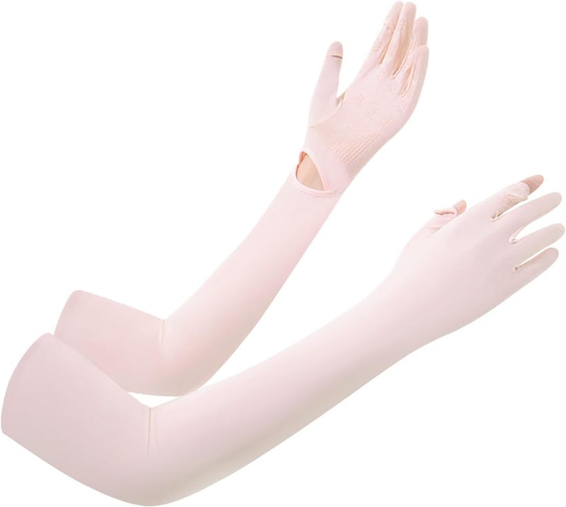 Feelorna Women’s UV Sun Protection Gloves - Long Arm Sleeves for Outdoor Sports - Image 1