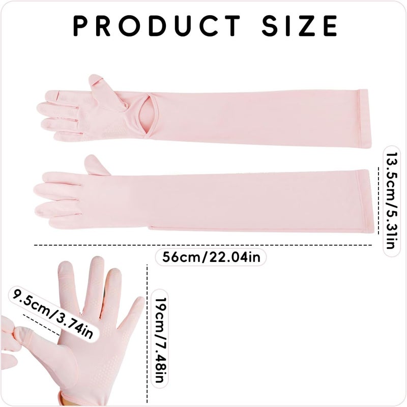 Feelorna Women’s UV Sun Protection Gloves - Long Arm Sleeves for Outdoor Sports - Image 2