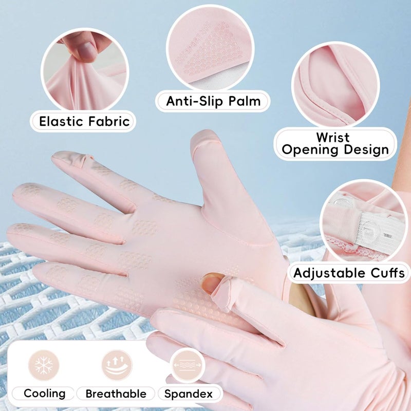 Feelorna Women’s UV Sun Protection Gloves - Long Arm Sleeves for Outdoor Sports - Image 3