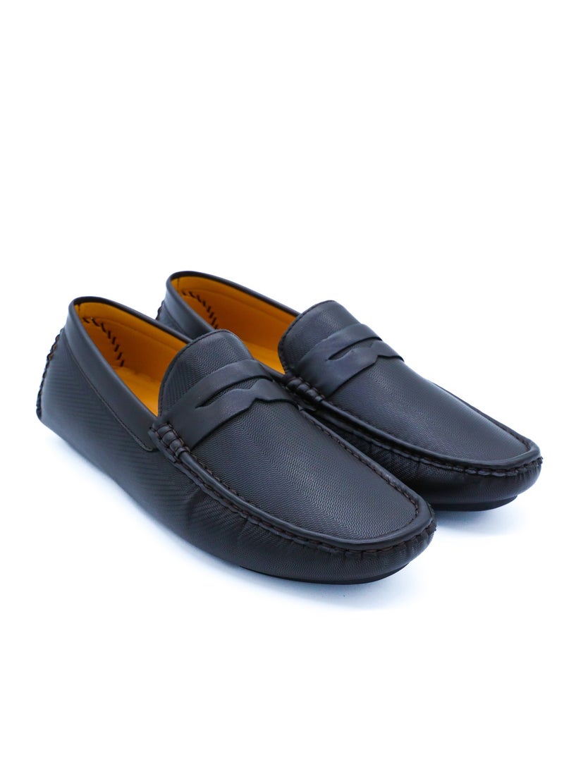 Hoog Shoes For Men Coffee Lightweight Dark Gray Loafers Comfortable Casual Everyday Use - Image 1