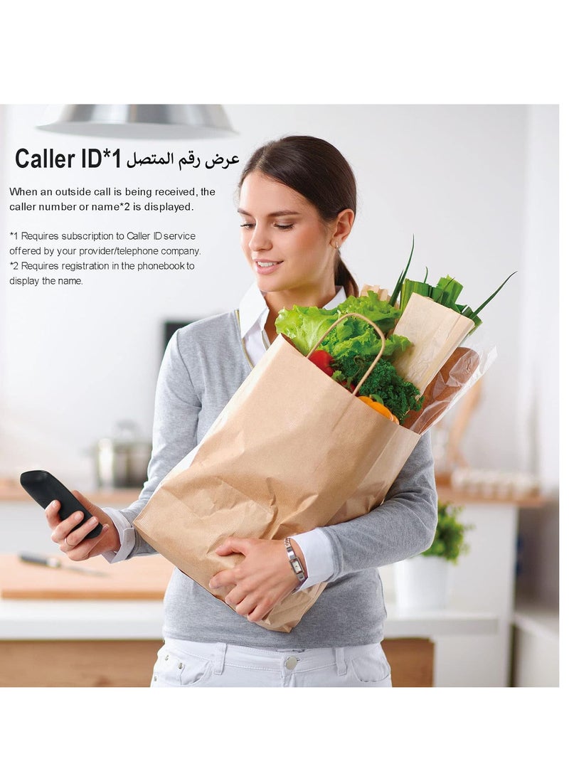 باناسونيك هاتف باناسونيك KX-TGB110 خط أرضي لاسلكي مع إضاءة خلفية ,50 محطة دفتر هاتف و 200 ساعة في وضع الاستعداد باللون الأسود - Image 4