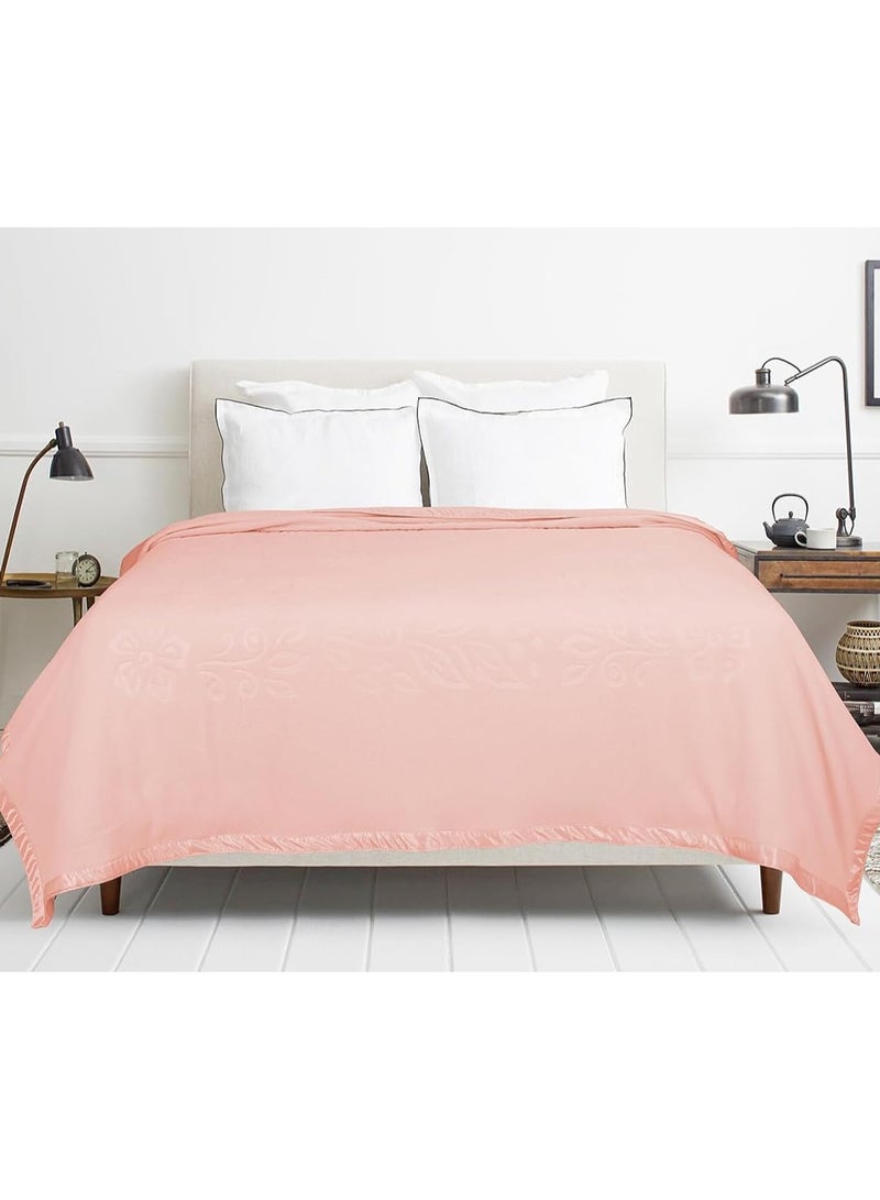 BSB HOME BSB HOME® 220 GSM Premium ANTIPILL POLO BLANKET Plush Single Blanket for Bed, Sofa, Couch, Travel and Camping AC Blanket | 150x220 cm | Pink | ANTIPILL POLO BLANKET  - Image 4