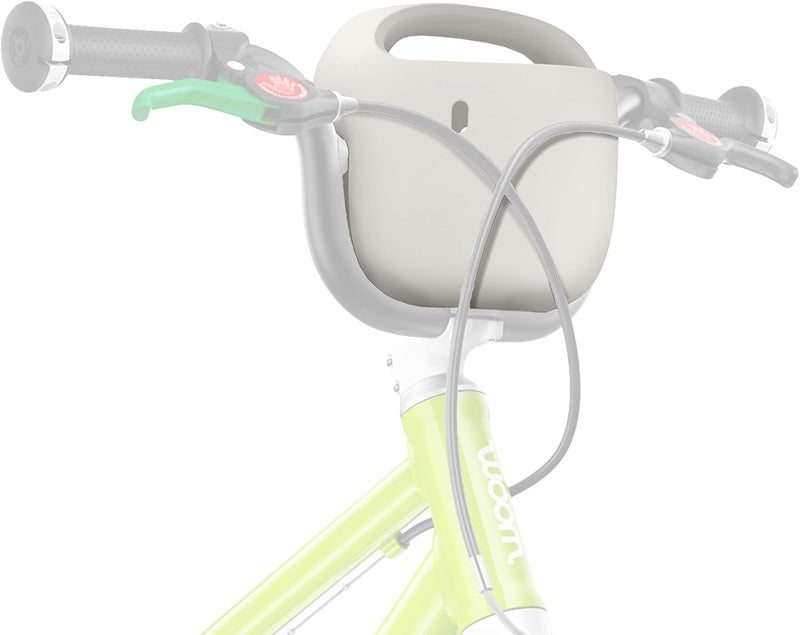 woom POP Kids Bike Basket - Lightweight BPA-Free EVA Front Handlebar Basket for Children’s Bikes - Pebble Grey - Image 1