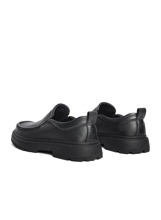 Senda a Casual Leather Shoes Men's Lambskin Soft Casual Shoes 1tf02dm4 Black Single Lining Size 43 - Image 2