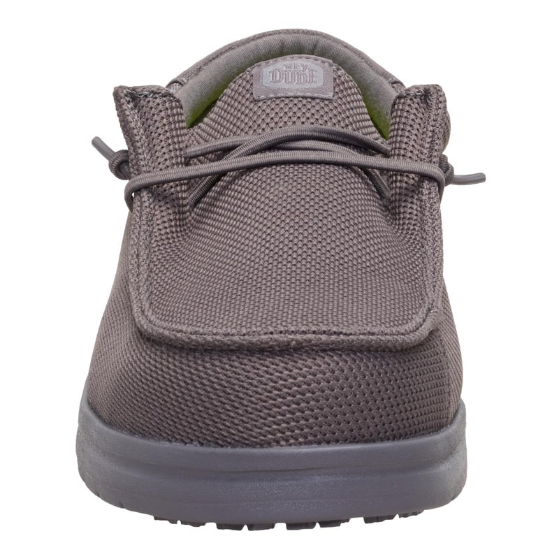 HEYDUDE Men's Wally Work CT, Dark Grey Size 12 | Metal-Free Composite Toe | Water-Repellent, Slip-Resistant Work Shoes | All-Day Comfort - Image 4