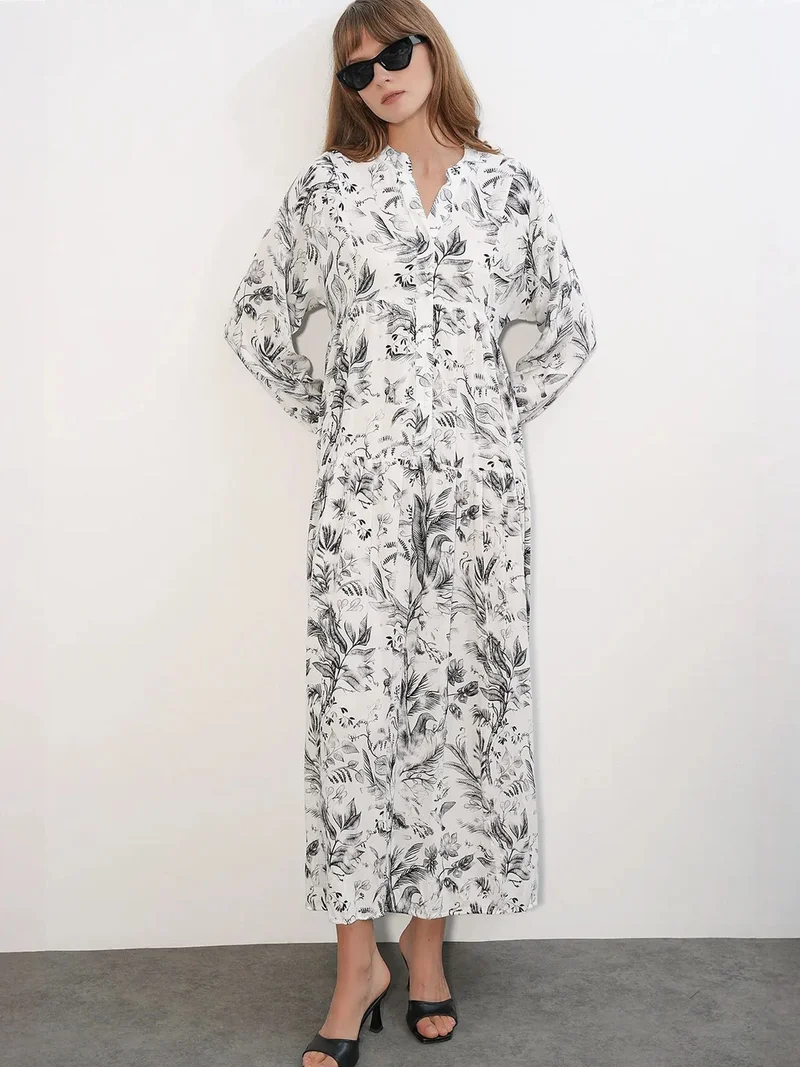 بيغ دارت BDART Patterned V-Neck Maxi Dress