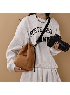 Generic Micro Single Protective Cover SLR Sleeve For Nikon Canon For sony Fuji Portable Lens Camera Bag-Color:Grey Small Size [shoulder Strap]]  - Image 4