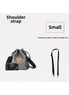 Generic Micro Single Protective Cover SLR Sleeve For Nikon Canon For sony Fuji Portable Lens Camera Bag-Color:Grey Small Size [shoulder Strap]]  - Image 1