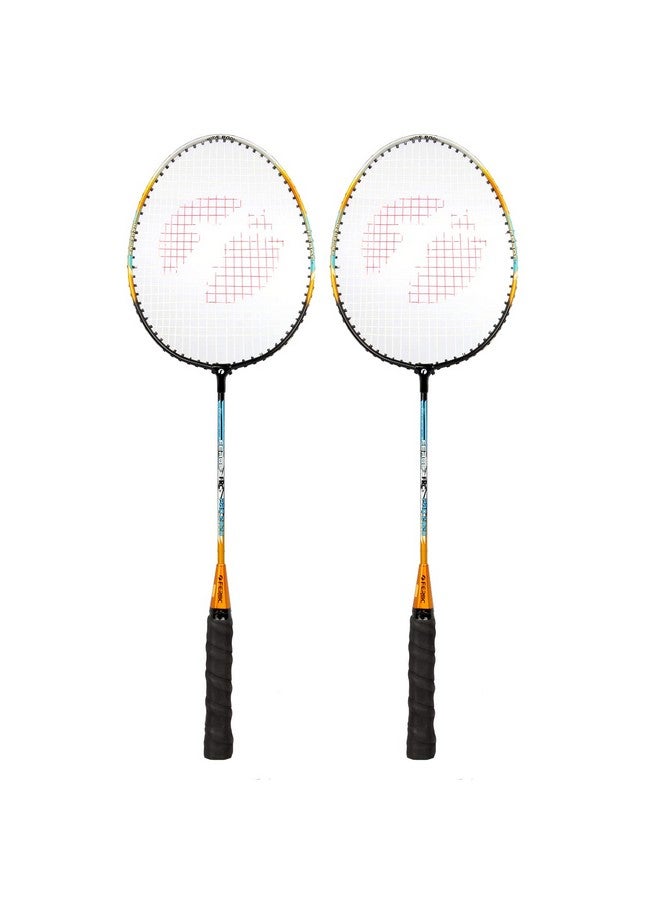 FEROC Pro 2020 2 Pieces Aluminium Badminton Racket With 3 Pieces Feather Shuttles With Full-Cover., Multicolor - Image 2