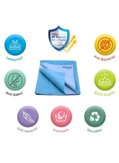 Bumtum Baby Dry Sheet Waterproof Soft Fleece Baby Bed Protector ; Antibacterial & Odour Free ; Extra Absorbant Reuseable & Washable (Maroon Large Size 100 * 140Cm Pack Of 2)  - Image 3