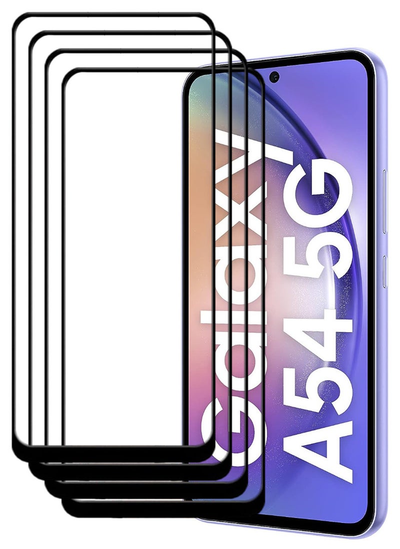 ACLIX 4 Pieces Antistatic ESD Dustproof Premium Quality High Definition Tempered Glass Screen Protector Designed For Samsung Galaxy A54 - Image 1