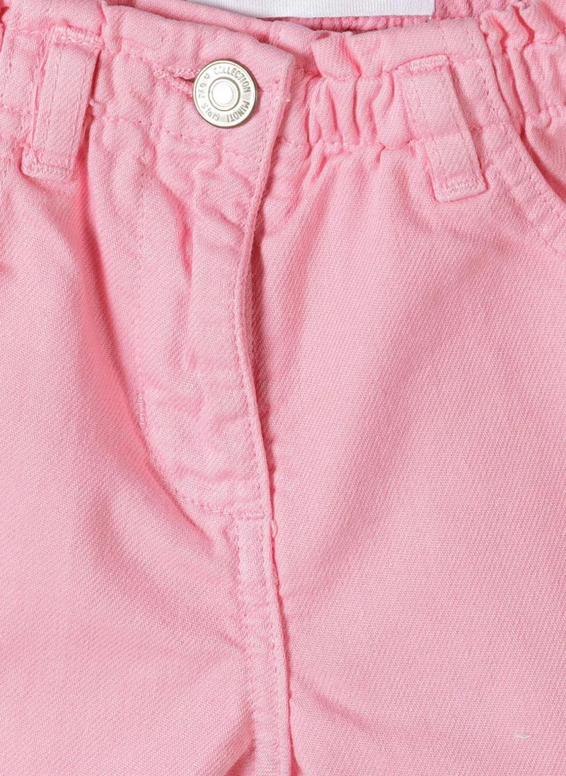 MINOTI Teen Girls Denim Shorts with Elastic Waist and Raw Hem