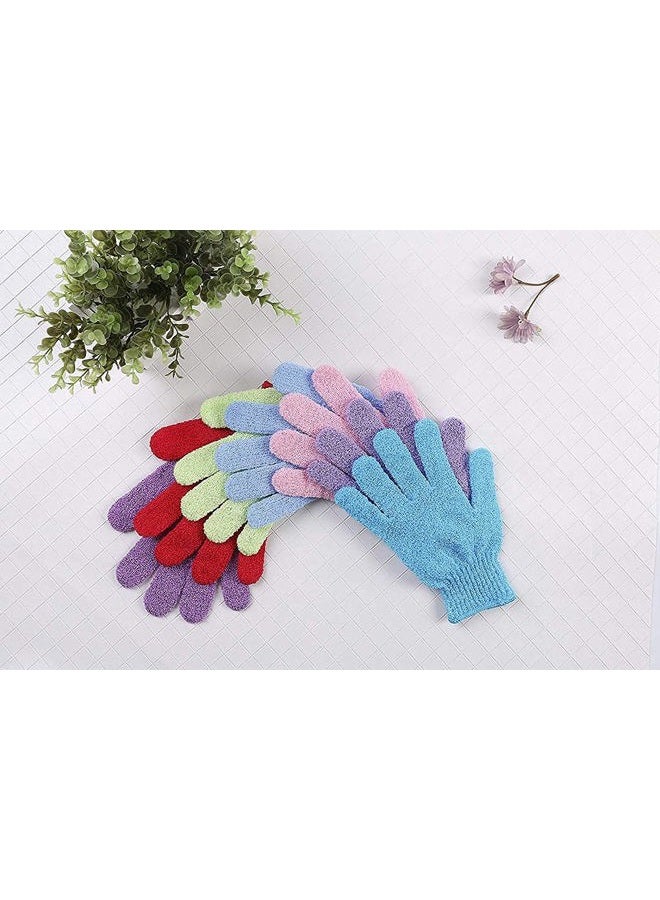 Mooerca 8 Pairs Double Sided Exfoliating Gloves Body Scrubber Scrubbing Glove Bath Mitts Scrubs for Shower, Body Spa Massage Dead Skin Cell Remover 1  - Image 4