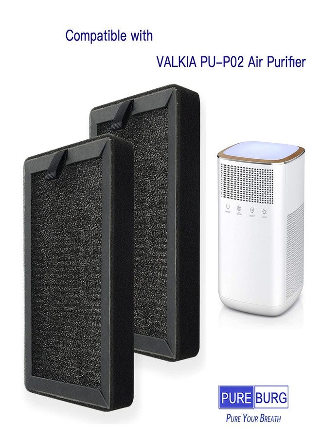 PUREBURG فلاتر هيبا حقيقية بديلة من بيوربيرغ، متوافقة مع جهاز تنقية الهواء فالكيا PU-P02، فلتر H13 رباعي المراحل، كربون نشط، 2 في 1 لتنقية الهواء من الغبار والمركبات العضوية المتطايرة، عبوة من 4 فلاتر - Image 3