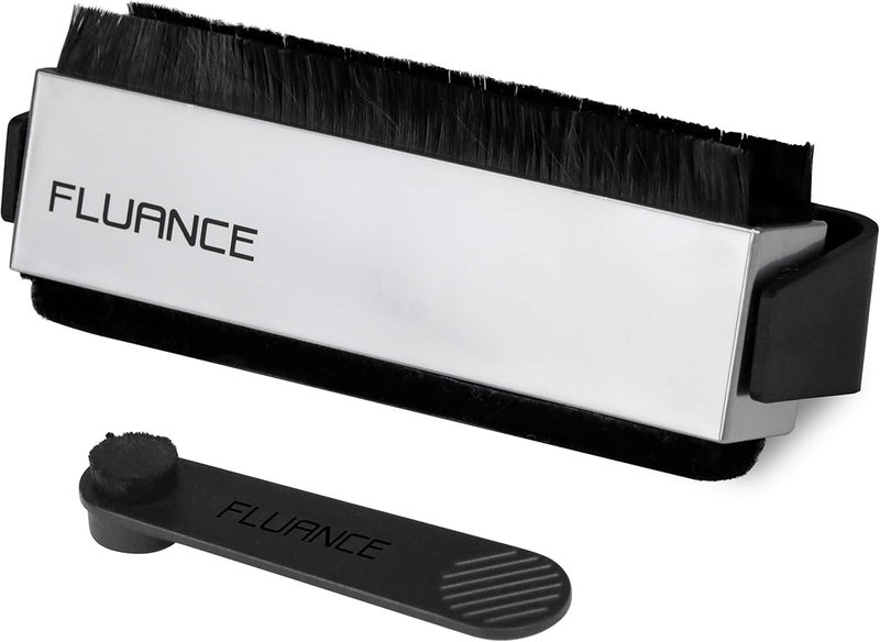 Fluance Vinyl Record & Stylus Cleaning Kit with 2-in-1 Anti-Static Carbon Fiber & Soft Velvet LP Brush and Stylus Brush (VB52) - Image 1