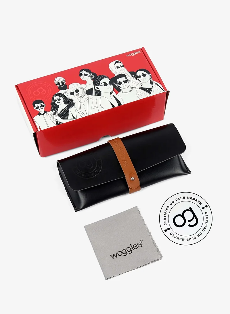 Woggles  UV- Protected  Silver Rectangle Sunglasses for Women | Best Price UAE