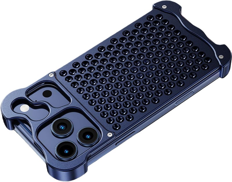 Cleaner resistant CNC Aluminum Cooling Case for iPhone 17 Pro Max/17 Pro/17 Air/17, Heat Dissipation for Gaming, 3D Honeycomb Mesh, Screw-Lock Metal Armor, Heavy Duty Bumper(Blue,17) All space matching look Repeated use friendly design Tiered cost purchase alternatives Classic trendy design picks Intercity storage hub Indoor outdoor use Integrated warehouse solution Global light sturdy raw material Growing order stock support Multi-purpose Diverse purchase plan Non sticky surface Globally selected raw material Cost effective global grade quality Durability boosted processed material Ready goods scheduled ship Systematic nationwide ship Cost saving user oriented build Easy transit optimized build Repeated assemble detach compatible Elegant appearance Daily universal pick Cost saving design picks Multi usage - Image 1
