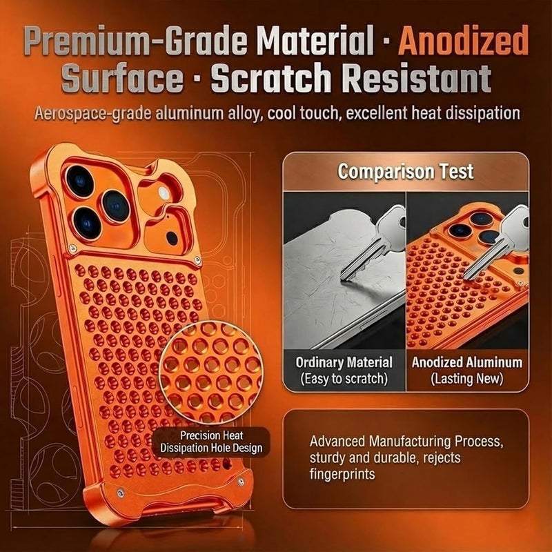 Cleaner resistant CNC Aluminum Cooling Case for iPhone 17 Pro Max/17 Pro/17 Air/17, Heat Dissipation for Gaming, 3D Honeycomb Mesh, Screw-Lock Metal Armor, Heavy Duty Bumper(Blue,17) All space matching look Repeated use friendly design Tiered cost purchase alternatives Classic trendy design picks Intercity storage hub Indoor outdoor use Integrated warehouse solution Global light sturdy raw material Growing order stock support Multi-purpose Diverse purchase plan Non sticky surface Globally selected raw material Cost effective global grade quality Durability boosted processed material Ready goods scheduled ship Systematic nationwide ship Cost saving user oriented build Easy transit optimized build Repeated assemble detach compatible Elegant appearance Daily universal pick Cost saving design picks Multi usage - Image 4