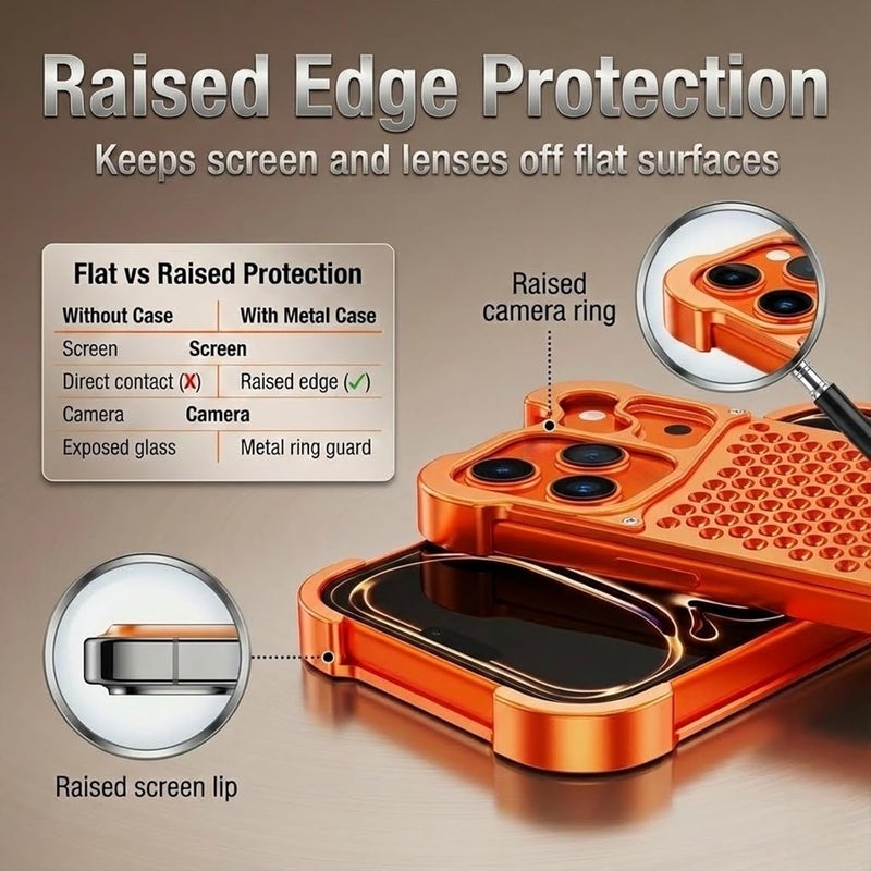 Cleaner resistant CNC Aluminum Cooling Case for iPhone 17 Pro Max/17 Pro/17 Air/17, Heat Dissipation for Gaming, 3D Honeycomb Mesh, Screw-Lock Metal Armor, Heavy Duty Bumper(Blue,17) All space matching look Repeated use friendly design Tiered cost purchase alternatives Classic trendy design picks Intercity storage hub Indoor outdoor use Integrated warehouse solution Global light sturdy raw material Growing order stock support Multi-purpose Diverse purchase plan Non sticky surface Globally selected raw material Cost effective global grade quality Durability boosted processed material Ready goods scheduled ship Systematic nationwide ship Cost saving user oriented build Easy transit optimized build Repeated assemble detach compatible Elegant appearance Daily universal pick Cost saving design picks Multi usage - Image 5
