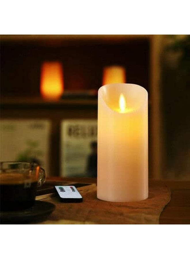 MOONCEE Flameless Candles, LED Candles Set 4" 5" 6" Flickering Flames with Remote and Timer Real Wax Pillar - Image 2