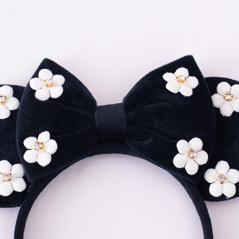 KARETT Mouse Ears Bow Headbands, Sparkle Ears Headband Girl Women Glitter Hair Band for Party Princess Decoration - Image 5