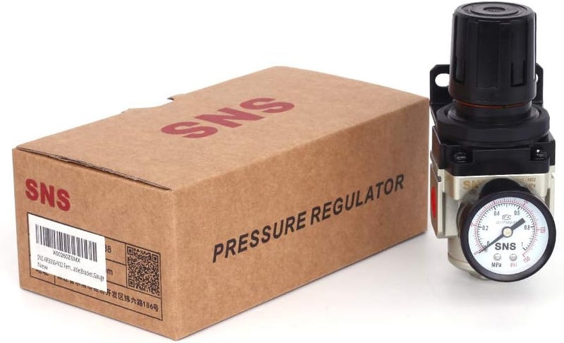 Sns AR3000-N02 Female Thread 1/4 NPT Air Pressure Regulator 0-150 PSI Adjustable,Bracket,Gauge - Image 1