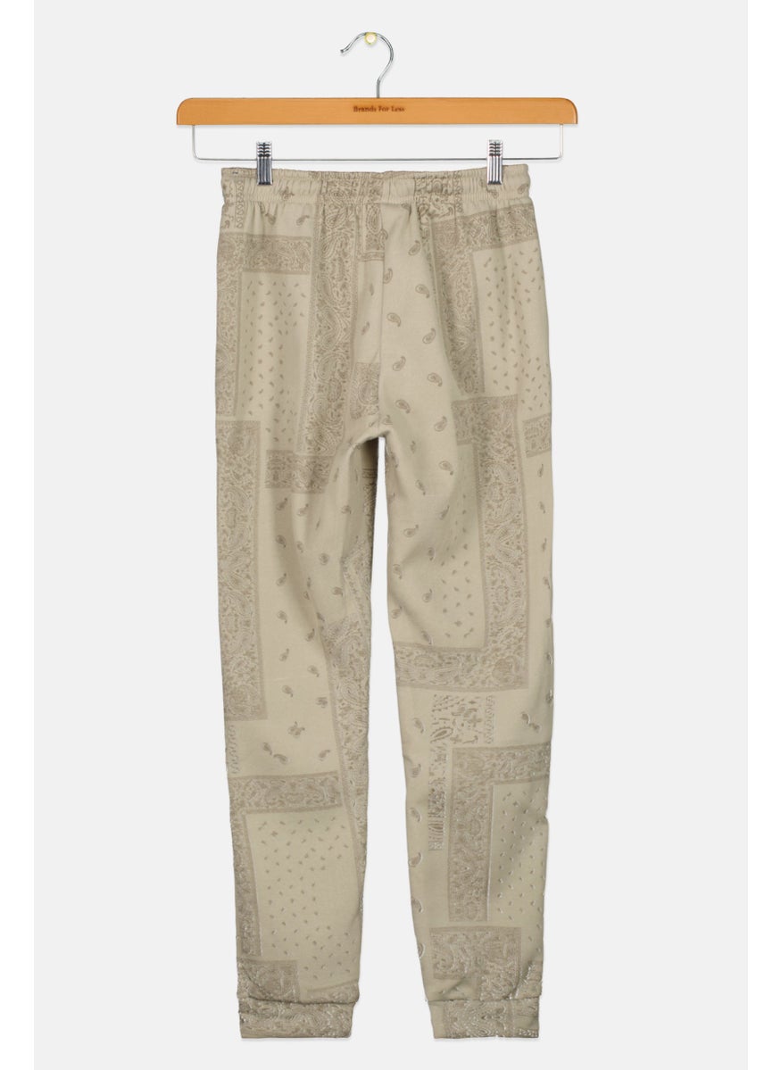 Kids Boy Drawstring Paisley Print Jogger Pants, Beige - pzsku/Z01408FF85256D3C47126Z/45/_/1737642530/7fb93ea2-13f2-4b8e-add3-a9dbdb98a8a4