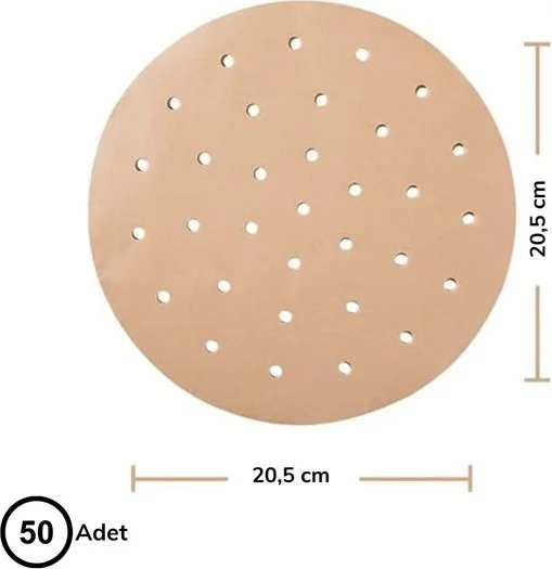 5DM 50 Pcs Air Fryer Baking Paper Disposable Air Fryer Non-Stick Oil Paper Perforated Model