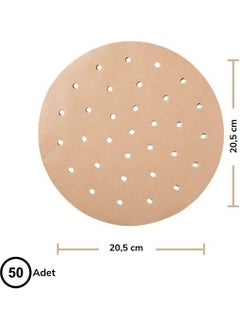 5DM 50 Pcs Air Fryer Baking Paper Disposable Air Fryer Non-Stick Oil Paper Perforated Model  - Image 2