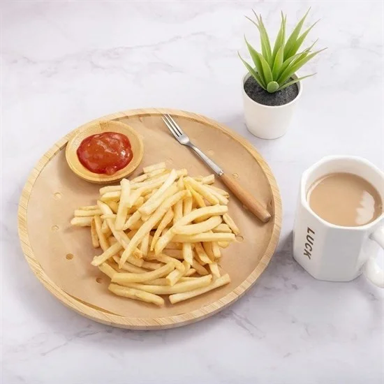 5DM 50 Pcs Air Fryer Baking Paper Disposable Air Fryer Non-Stick Oil Paper Perforated Model
