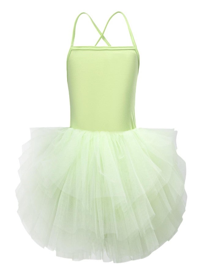 Tutu.kk Baby Girls Ballet Skirted Leotards Strap Tutu Dress Party Ballerina Outfitss for Dance Fruit Green 12-24 Months - Image 1