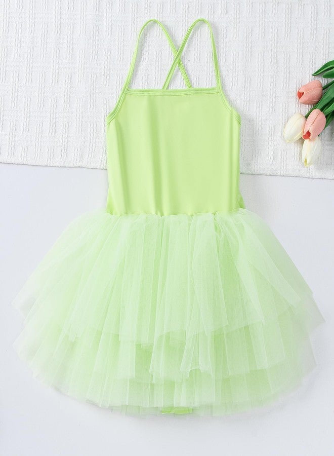 Tutu.kk Baby Girls Ballet Skirted Leotards Strap Tutu Dress Party Ballerina Outfitss for Dance Fruit Green 12-24 Months - Image 3