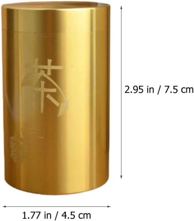 Economical varied design options Homoyoyo Brass Tea Canister with Airtight Lid round Loose Leaf Tea Container for Travel and Kitchen Storage Timely planned dispatch Multi-color available build Diverse requirement fit Salt mist resistant Dust proof Wide use selected material Well-engineered versatile build Elegant appearance Popular practical build Stable inert material One piece build In-Kingdom stored commodity Multi-source stock guarantee Light sturdy raw material Globally spread simple design Bulk storage easy optimized build Home & professional compatible Heavy load resistant Heat resistant Secure equipped warehouse Matte anti slip finish Multiple options Demand-based stock planning Coast & inland available - Image 2