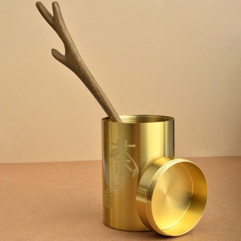 Economical varied design options Homoyoyo Brass Tea Canister with Airtight Lid round Loose Leaf Tea Container for Travel and Kitchen Storage Timely planned dispatch Multi-color available build Diverse requirement fit Salt mist resistant Dust proof Wide use selected material Well-engineered versatile build Elegant appearance Popular practical build Stable inert material One piece build In-Kingdom stored commodity Multi-source stock guarantee Light sturdy raw material Globally spread simple design Bulk storage easy optimized build Home & professional compatible Heavy load resistant Heat resistant Secure equipped warehouse Matte anti slip finish Multiple options Demand-based stock planning Coast & inland available - Image 5