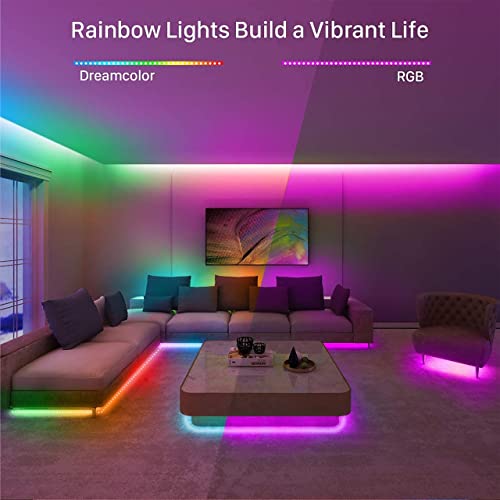 Home Mate HomeMate RGBIC Dreamcolor LED Strip, 5 Meters, App Control with Segmented Control Smart Color Picking, Music LED Lights | Works with Amazon Alexa, Google Assistant and Siri - Image 2