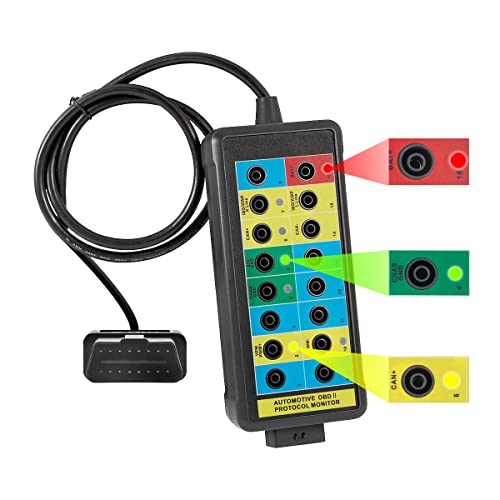 CMTOOL OBD2 Breakout Box with LED Light Indicator, Professional 16-Pin OBD Breakout Box, Automotive Electrical Diagnostic Test Tool, Portable Testing Tool - Image 1