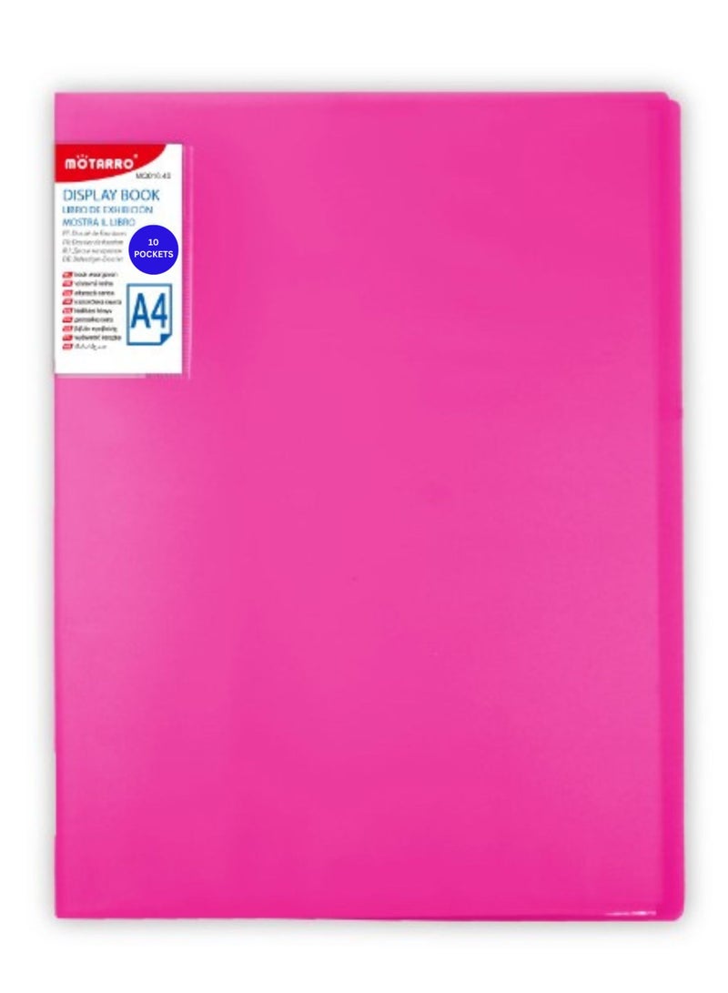 MOTARRO Display Book 10 Pocket Folder Wallet Bag Documents Organizer File Pouch Bill Folder Document Folders Organizer School Office Binder  - Image 2