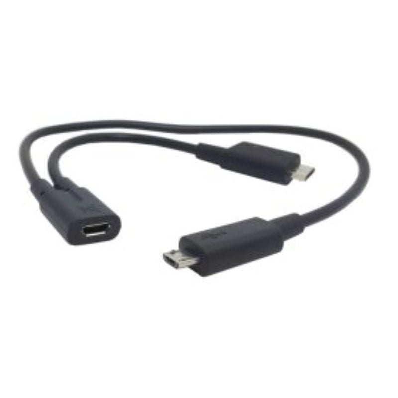 CY Micro USB Female to Dual Micro USB Male Splitter Extension Charge Cable for Samsung Galaxy Series - Image 2