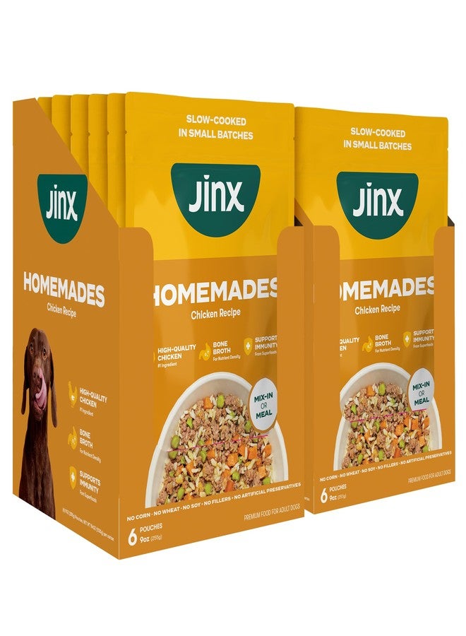 Jinx Chicken Wet Dog Food Topper, Mix with Dry Dog Food, Made with Real Chicken, Bone Broth & Brown Rice, No Fillers, Puppy, Adult, Senior, 9oz, 12 Pack - Image 1