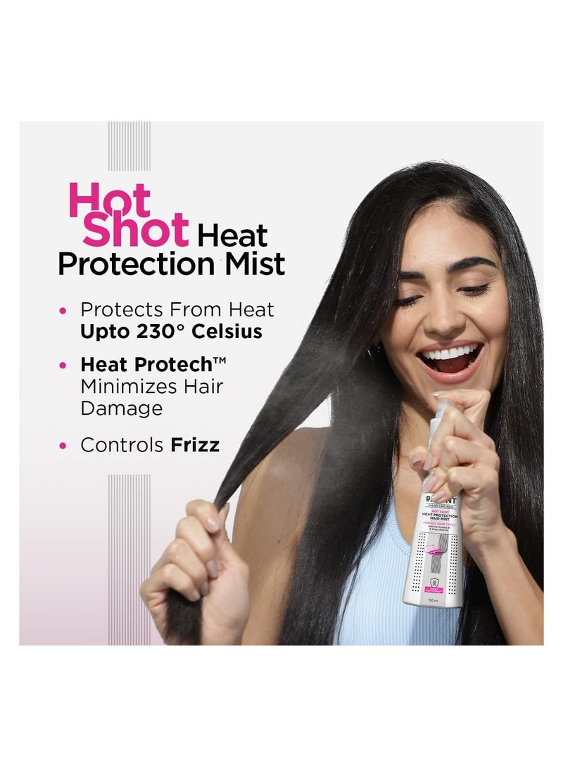 BBLUNT Hot Shot - Heat Protection Hair Mist - 150ml, No Sulphate, No Paraben, No SLS, with Grapeseed Oil & Provitamin B5 - Image 3