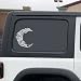 MAKTEM Moon Flower Car Decal Lunar Blossom Vinyl Window Vehicle Dreaming Beautiful Flower Moon Waterproof Weatherproof 1PC White - Image 3
