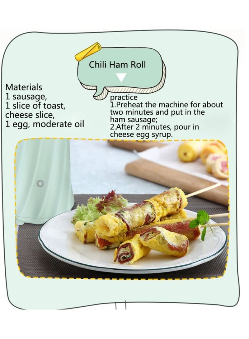 Electric Egg Roll Maker | Automatic Multifunctional Egg Cup Machine | Non-Stick Vertical Breakfast Sausage & Egg Cooker | Mini DIY Egg Roll Machine for Home Kitchen  - Image 5