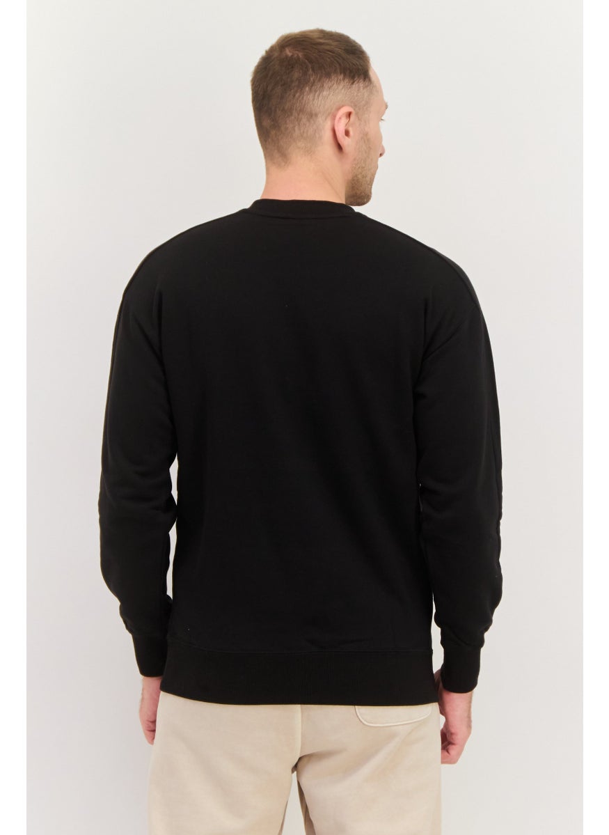 PUMA Men Sportswear Fit Long Sleeves Outdoor Sweatshirt, Black  - Image 3