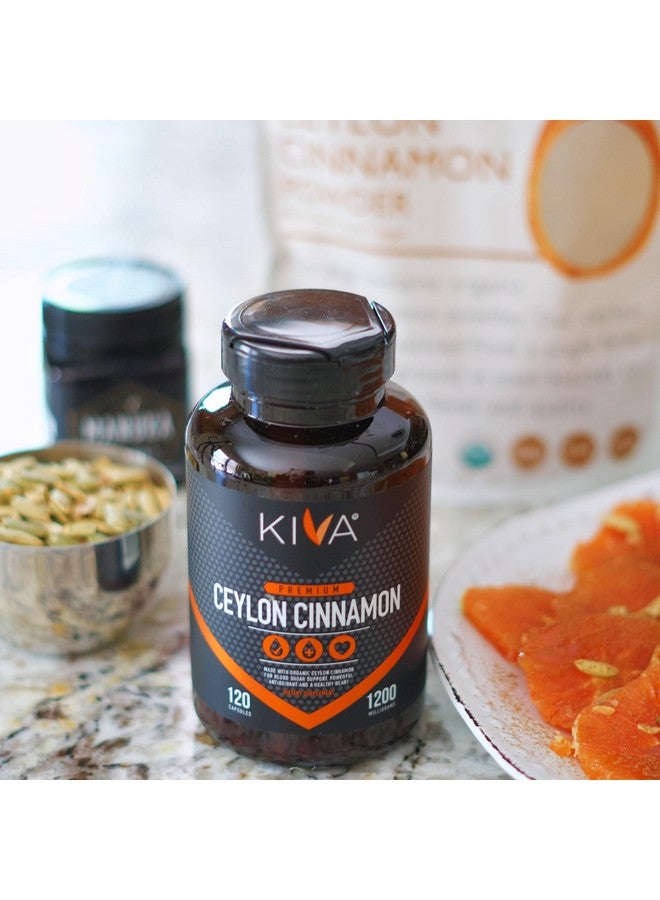 Kiva Premium Ceylon Cinnamon Powder Capsules (120 Veggie Capsules), Pure Ceylon Cinnamon from Sri Lanka, Vegan, Non-GMO, Gluten-Free - Image 2