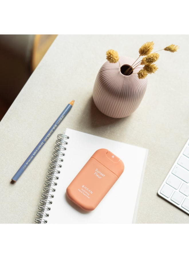 Haan Sunset Fleur Hand Sanitizer - Aromatic & Effective, Kills Germs While Leaving a Warm, Sunset-Inspired Floral Scent (30 ml) - Image 5