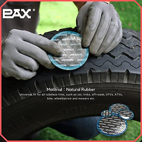PAX 30 Pcs 42mm Round Universal Tire and Tube Patch Repair Kits, for Radial and Bias Tires Truck, Tractor, Agricultural Vehicles, Motorcycle, BMX, ATVs, River Floating, Inflatable Rubber - Image 5